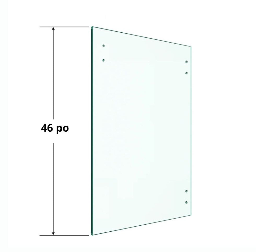 Porte verre trempé 10mm (6 trous)