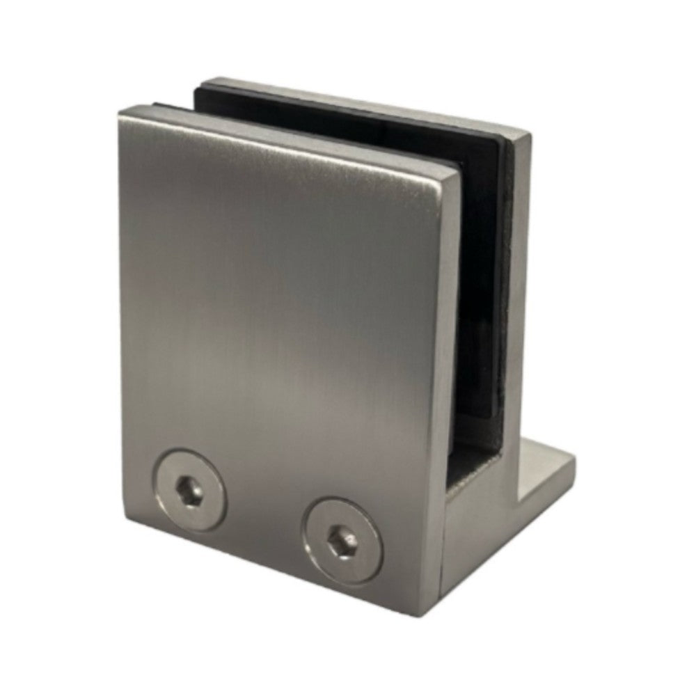 Attache latérale 2 po — C-S90W mur-verre — fini argent