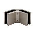 Attache 90° 2 po — L6017 verre-à-verre — fini argent