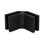 Attache 90° 2 po — L6017 verre-à-verre — fini noir