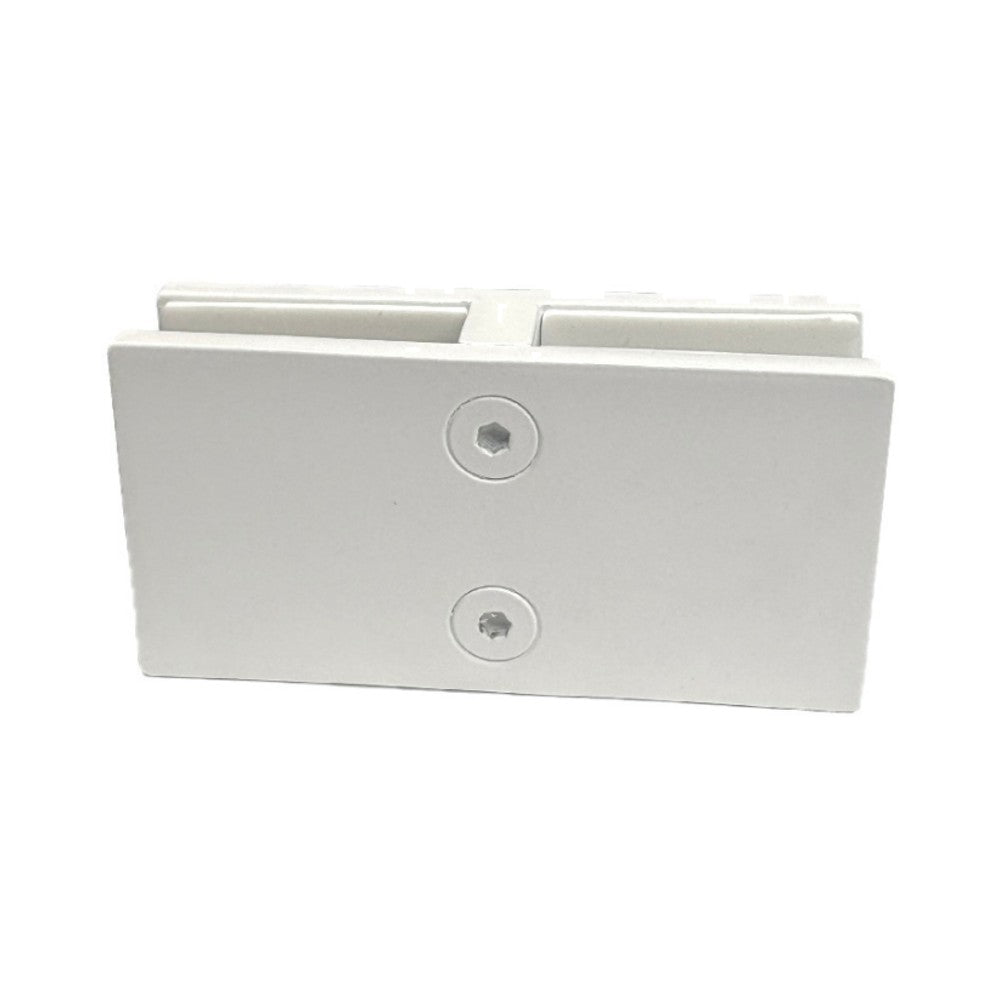 Attache 180° 2 po — L6018 verre-à-verre — fini blanc