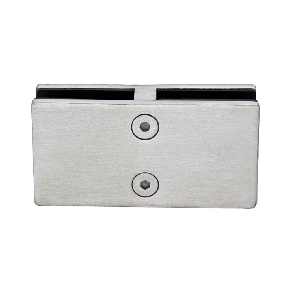 Attache 180° 2 po — L6018 verre-à-verre — fini argent