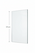 Panneau de verre trempé clair 12 mm — Hauteur 34"